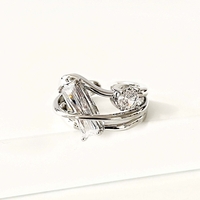 Luciana Silver Statement Jewel Ring