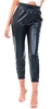Black Faux Leather Joggers