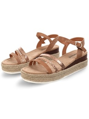 Camel Strap Espadrille Sandal