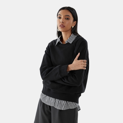 Raglan Sweatshirt-Black