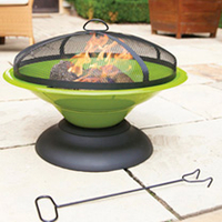 Moda Enamelled Firepit - Lime