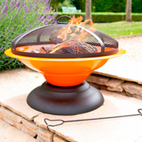 Moda Enamelled Firepit - Orange