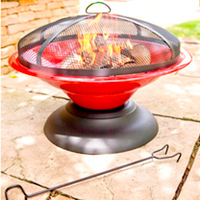 Moda Enamelled Firepit - Red