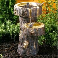 Tree Trunk Birdbath