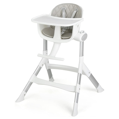 Adjustable Baby Highchair with
Removable Tray and 5-Point
Safety Harness-Grey