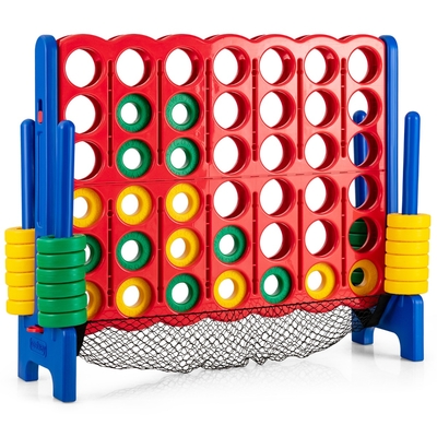Jumbo 4-to-Score Giant Game
Set and Quick-Release Level
for Kids Adults-Blue