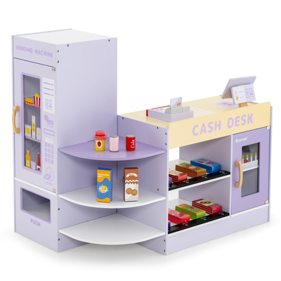 Kids Wooden Grocery Store
Supermarket Play Toy
Set-Purple