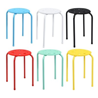 Set of 6 Stackable Portable
Breakfast Dining Chairs for
Home Kitchen Office-Multicolor