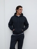 Leo Relaxed Cotton Hoodie -
Blue Graphite,  L