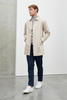 Pierre Long Line Collared Coat
- Stone,  L
