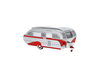 Aero Flite Travel Trailer Resin Model Caravan in Silver and Red (1:43 scale by Neo 47260)