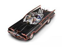 Batmobile Classic with Batman and Robin Figures Diecast Model Car from Batman The Original TV Series