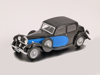 Bugatti Type 57 Galibier (1934) in Blue and Black (1:43 scale by Whitebox WHI123)