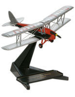 De Havilland Tiger Moth Brooklands Aviation (1931) in Silver,  Red and Black