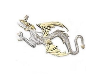 Descending Dragon Brooch