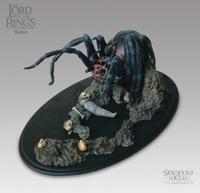 Shelob Statue And Base With Corpses And Skulls