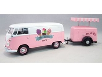 VW T2 Ice Cream Van with Trailer Diecast Model Van