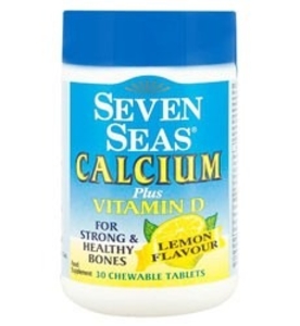 Seven Seas Calcium Plus Vitamin D - Lemon Flavour 30 Chewable Tablets