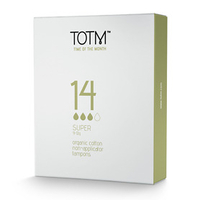 Time of the Month Super Organic Cotton Non-Applicator Tampons x14