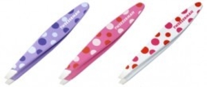 Tweezerman Hot For Dots Mini Slant Tweezers Assorted Colours