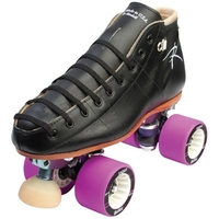495 Torch Black Quad Roller Skates- Width D/B