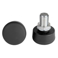 Adjustable Round Toe Stops - Black