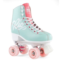 Script Quad Roller Skates - Teal/Coral