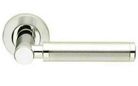 Avantime Lever on Rose - Polished Chrome and Satin Chrome