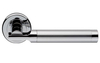 Azul Lever on Round Rose - Polished Chrome and Satin Chrome