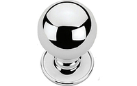Ball Shape Mortice Knob Concealed Fix Rose - Polished Brass Lacquered