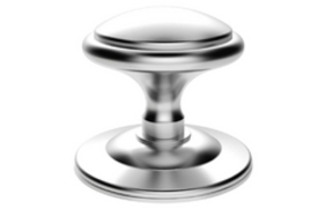 Centre Door Knob 73 mm - Satin Chrome Plate