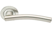 Curve Lever on Rose - Polished Brass Lacquered