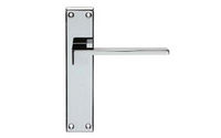 Equi Lever Latch on Backplate - Polished Chrome Plate