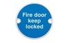 Fire Door Keep Locked - Plastic