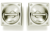 Flush Handle Set 76 x 76mm - Polished Brass Lacquered