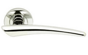 Horn Lever on Rose - Polished Chrome Plate