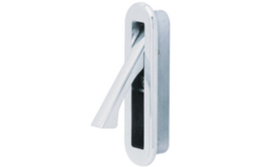 Inset Privacy Turn and Release c/w Lock and Finger pull - Satin Chrome Plate