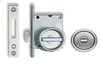 Inset Privacy Turn and Release c/w Lock for 28-40 mm Door - Satin Stainless Steel