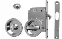 Inset Privacy Turn and Release c/w Lock for 30-35 mm Door - Satin Chrome Plate