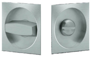 Inset Privacy Turn and Release c/w Lock for 40-50 mm Door - Satin Stainless Steel
