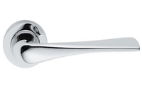 Le Mans Lever on Round Rose - Polished Brass Lacquered