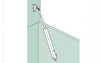 Lid Stay with Adjustable Brake 325 mm - Polished Nickel Plate