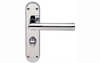 Mitred Bathroom Lever - Polished Chrome and Satin Chrome