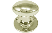 Oval Mortice Knobs 59mm - Satin Chrome Plate