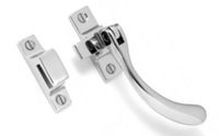 Pear Hook Plate Fastener - Polished Brass Unlacquered