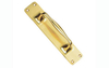 Pull Handle on Plate 295 x 60 mm - Polished Brass Lacquered