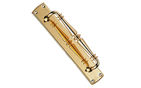 Pull Handle on Plate 382 x 64 mm - Polished Brass Lacquered