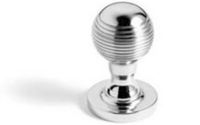 Reeded Ball Knob 32mm - Polished Nickel Plate