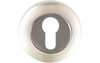 Round Euro Profile Escutcheon 53 mm - Polished Chrome and Satin Nickel