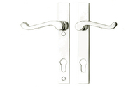 Scroll Lever Handle Right Hand - Polished Brass Lacquered